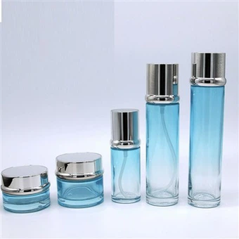 Собствена марка Sky Blue Gradient Push Down Essence Bottle Крем бутилка с високо качество по поръчка